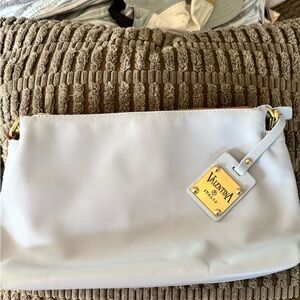 Valentina light blue Leather Wristlet/Crossbody